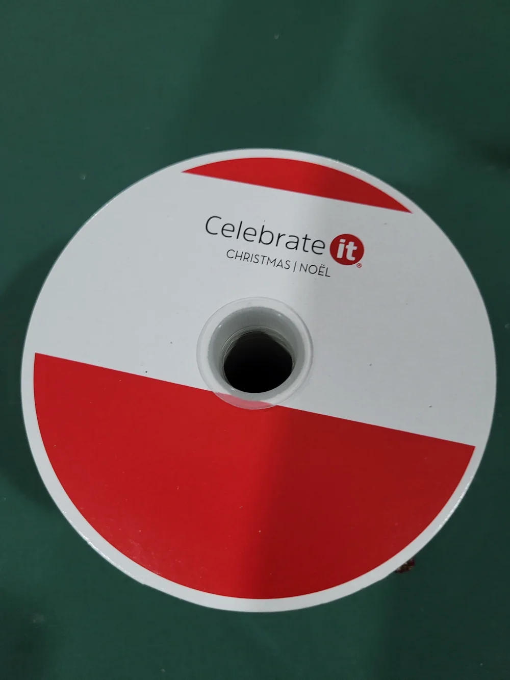 Celebrate It Red and Gold Decorative Ribbon